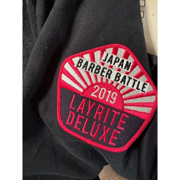Layrite Deluxe Traditional Barber Battle Hoodie 2019 Tokyo Japan Black Cotton/Po - Picture 5 of 16